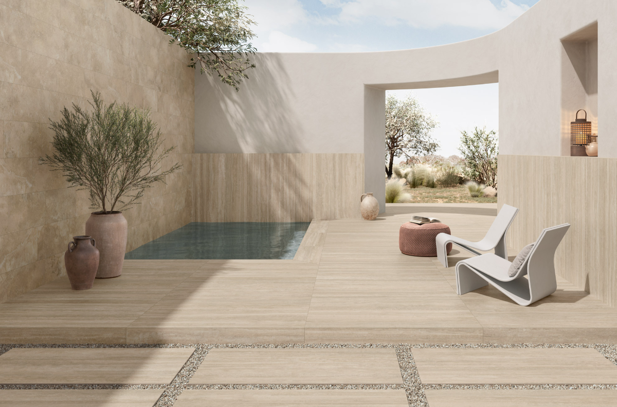 Gresie rectificata tip ciment, Iconica Contro Classico 60X120cm, bej, finisaj mat [3]