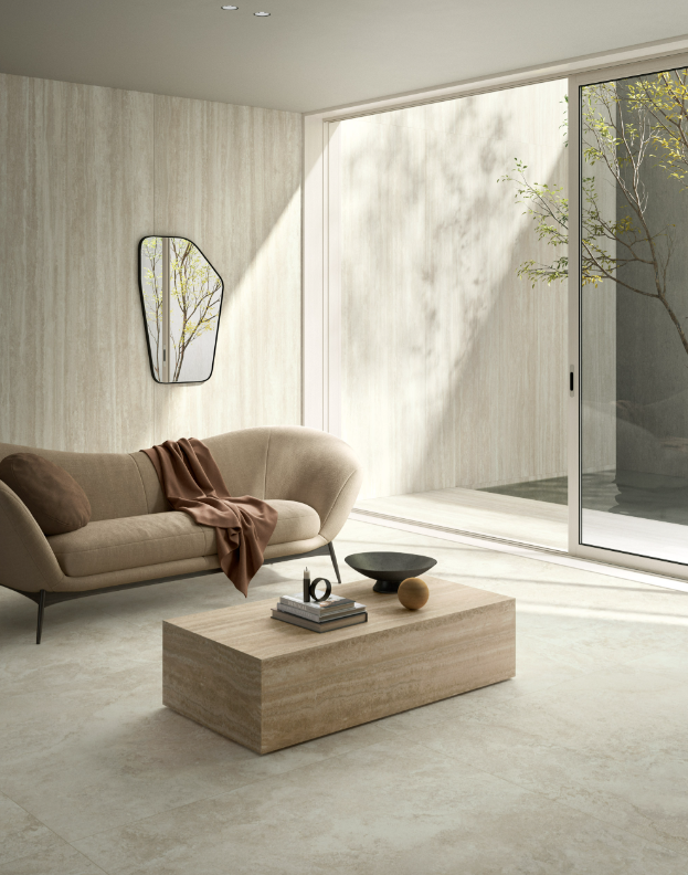 Gresie rectificata tip ciment, Iconica Contro Navona 60X120cm, gri-bej, finisaj mat [4]