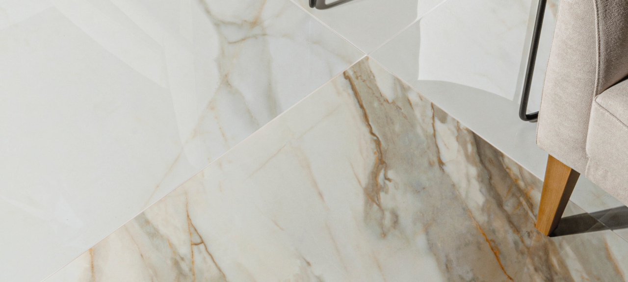 Gresie rectificata tip marmura Anubis 60X120cm, alb, finisaj lucios [2]