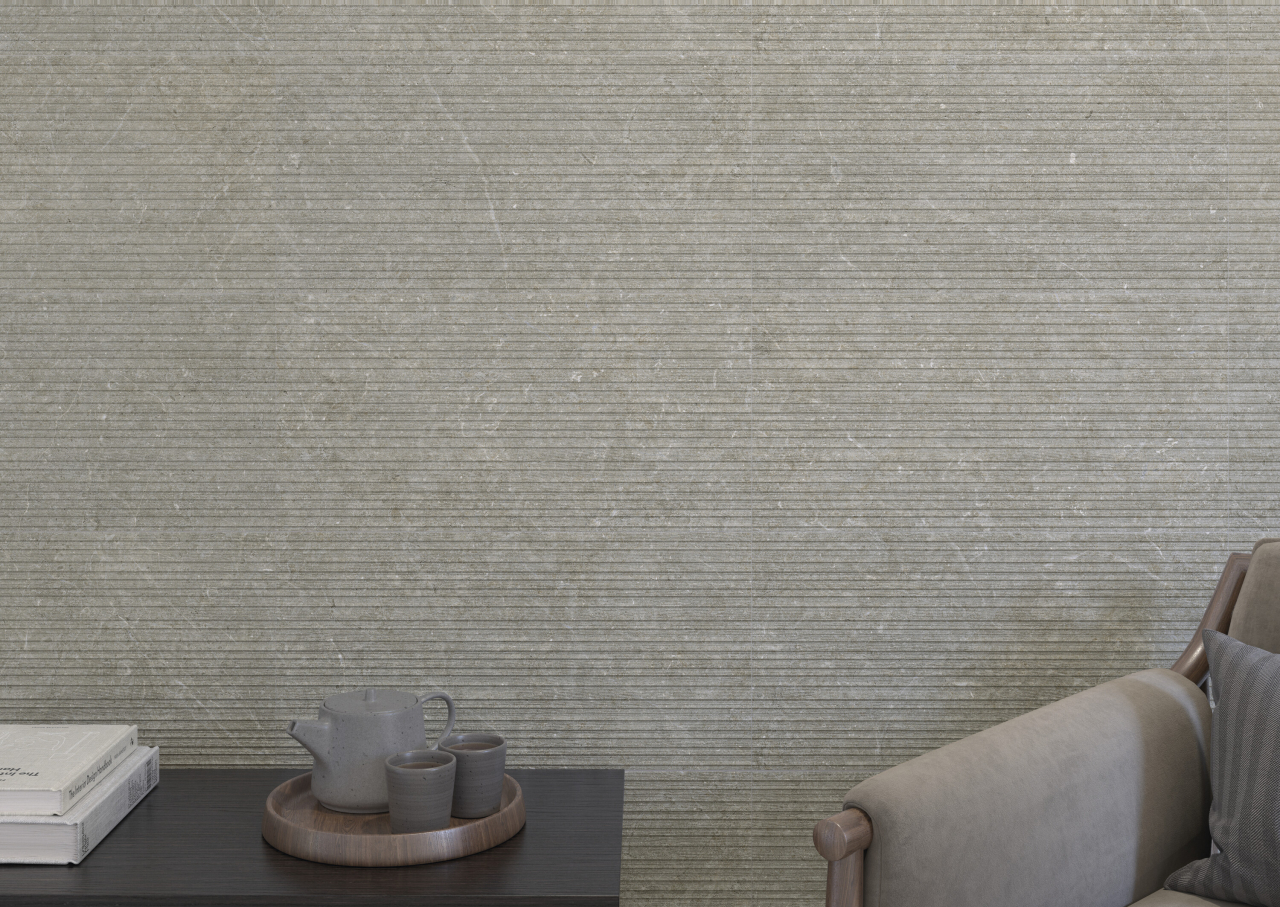 Gresie rectificata texturata Mytos Neli Bone Brushed, 60X120cm, bej, finisaj mat [2]