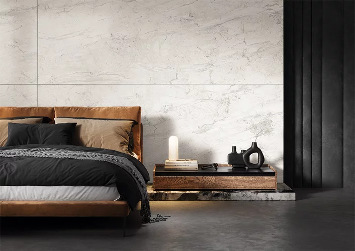 Gresie rectificata tip marmura Saint Cathedral White 119.8 x 119.8, alb, finisaj semilucios [5]