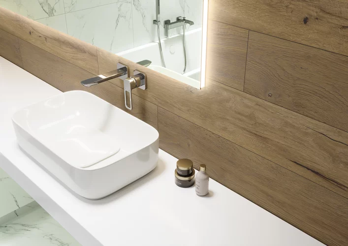 Gresie rectificata tip lemn Spacewood Honey 19.8 x 119.8, maro, finisaj mat [5]