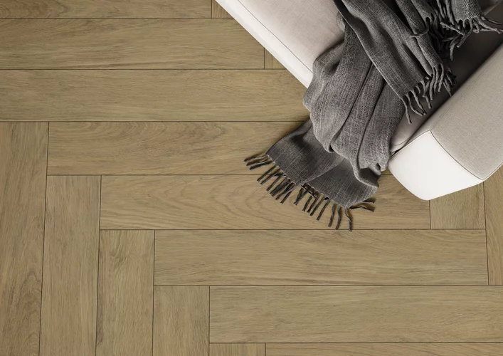 Gresie rectificata tip lemn Warmwood Gold 19.8 x 119.8, maro, finisaj mat [5]