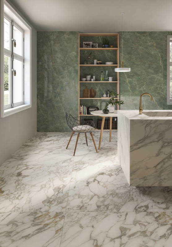 Gresie rectificata tip marmura, Anima Ever Apuan Gold 60X120cm, alb, finisaj lucios [7]