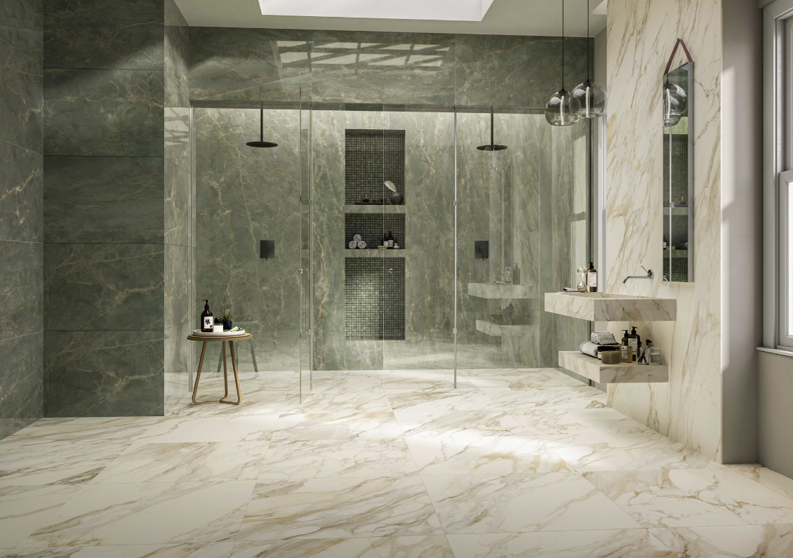 Gresie rectificata tip marmura, Anima Ever Apuan Gold 60X120cm, alb, finisaj lucios [8]