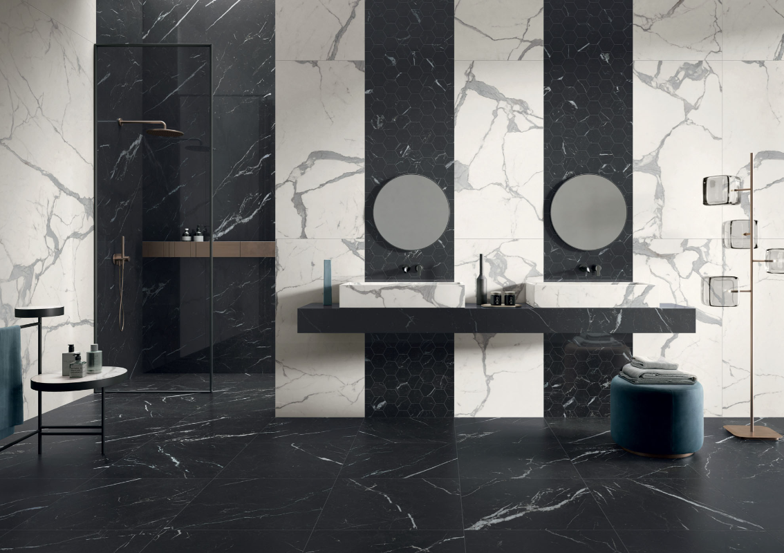 Gresie rectificata tip marmura, Anima Futura Majestic White 60X120cm, alb, finisaj mat [5]