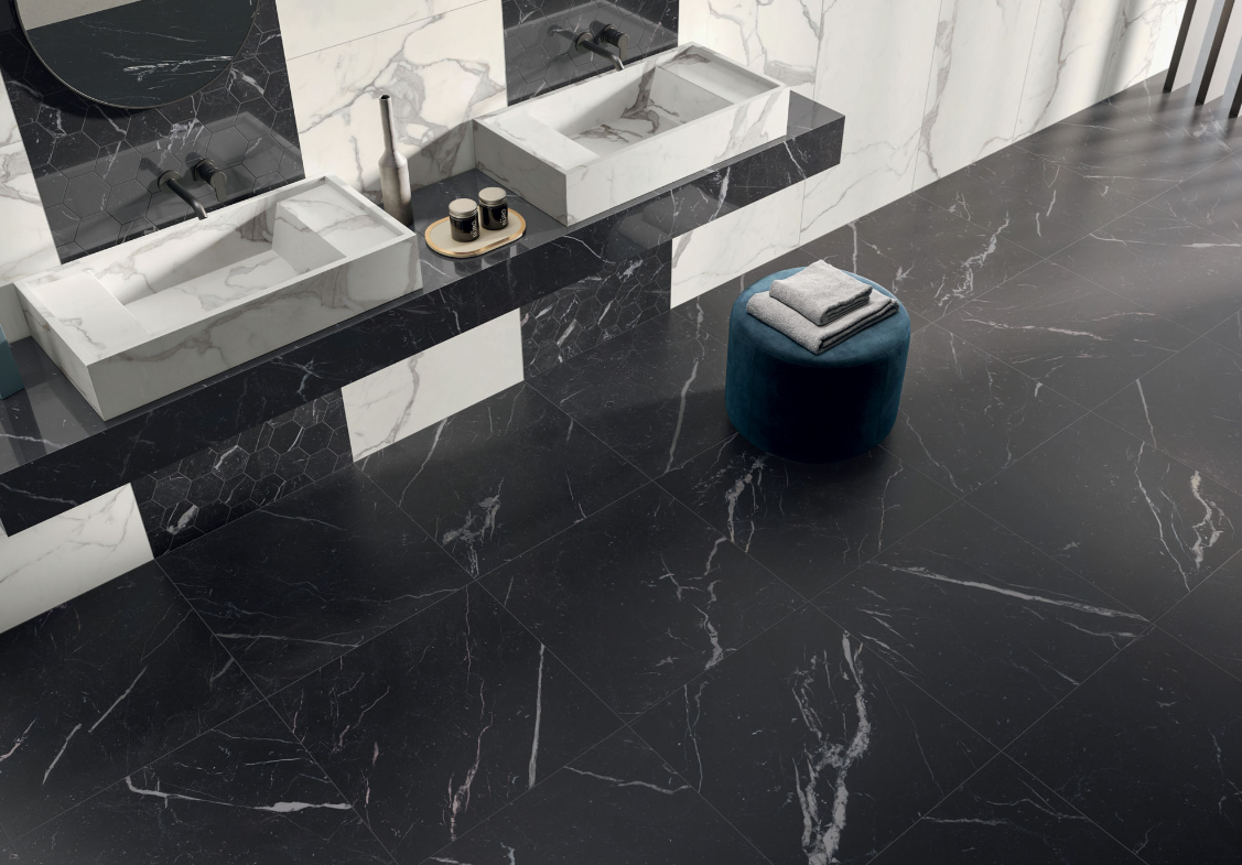 Gresie rectificata tip marmura, Anima Futura Majestic White 60X120cm, alb, finisaj mat [6]