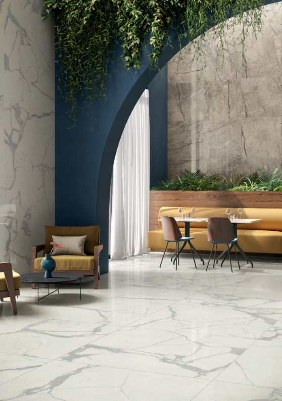 Gresie rectificata tip marmura, Anima Futura Majestic White 60X120cm, alb, finisaj lucios [4]