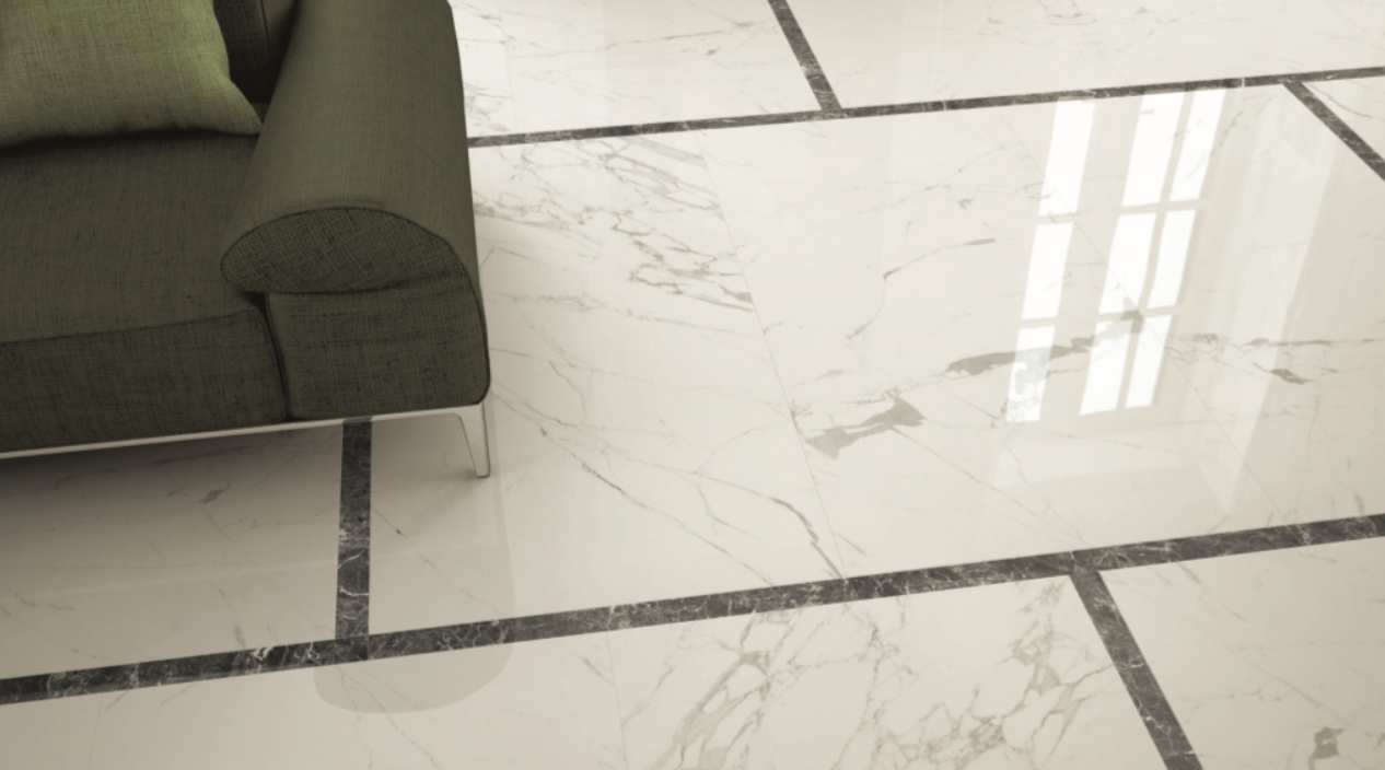Gresie rectificata tip marmura, Anima Statuario Venato 60X120cm, alb, finisaj lucios [7]