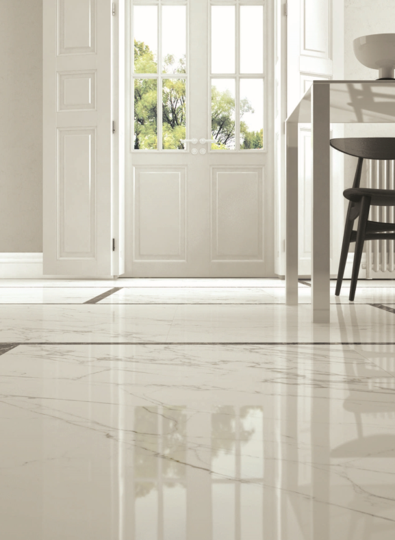 Gresie rectificata tip marmura, Anima Statuario Venato 60X120cm, alb, finisaj lucios [4]