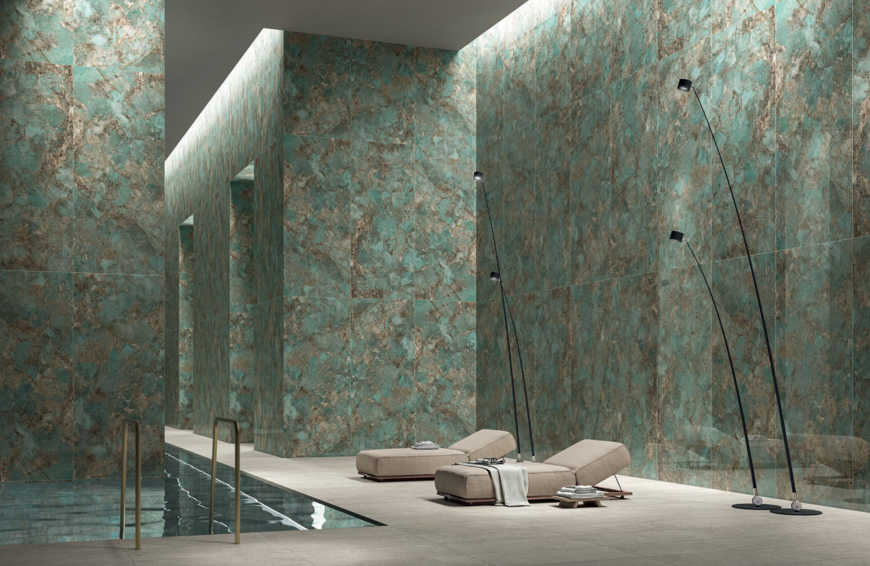 Gresie rectificata tip marmura, Anima Wonder Lagoo, 60X120cm, verde, finisaj lucios [3]