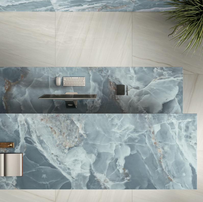 Gresie rectificata tip marmura, Anima Wonder Ocean 60X120cm, albastru, finisaj lucios [4]