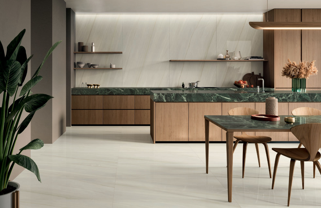 Gresie rectificata tip marmura, Anima Wonder Snow 60X120cm, crem, finisaj lucios [5]