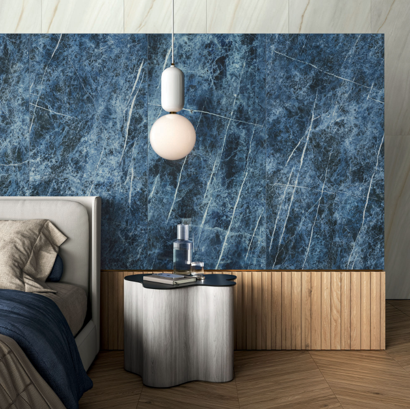 Gresie rectificata tip marmura, Anima Wonder Starlit 60X120cm, albastru, finisaj lucios [5]