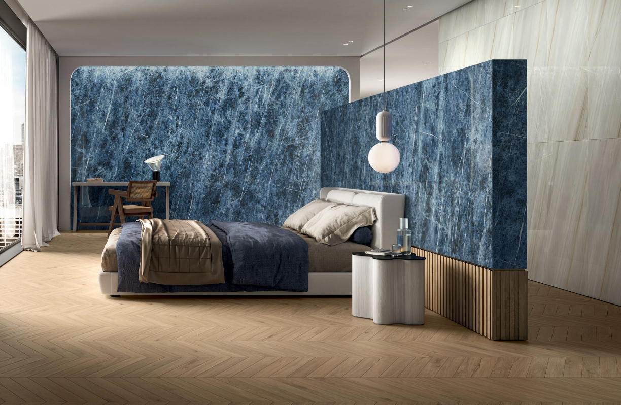 Gresie rectificata tip marmura, Anima Wonder Starlit 60X120cm, albastru, finisaj lucios [4]