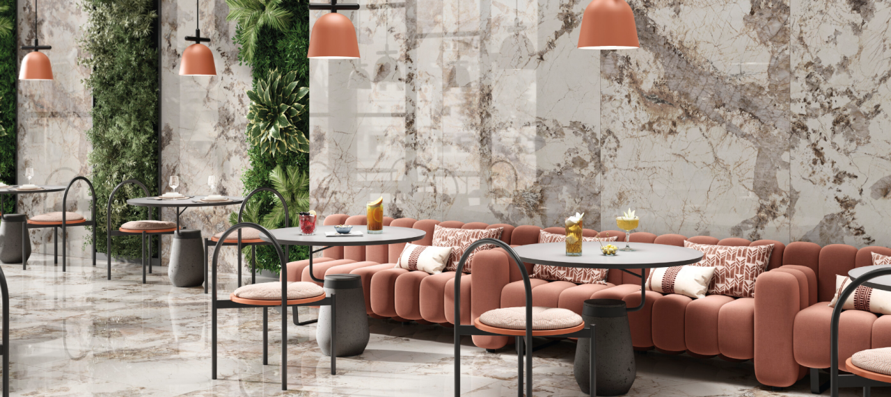 Gresie rectificata tip marmura Esplendor Gold 60X120cm, bej/maro, finisaj lucios [2]