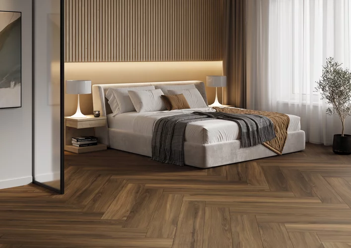 Gresie rectificata tip lemn Prettywood Chocolate 19.8 x 119.8, maro, finisaj mat [5]