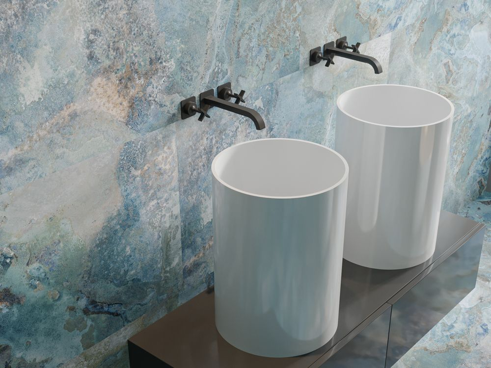 Gresie rectificata tip marmura SG Mercan Lappato 60x120, albastru, finisaj mat [3]