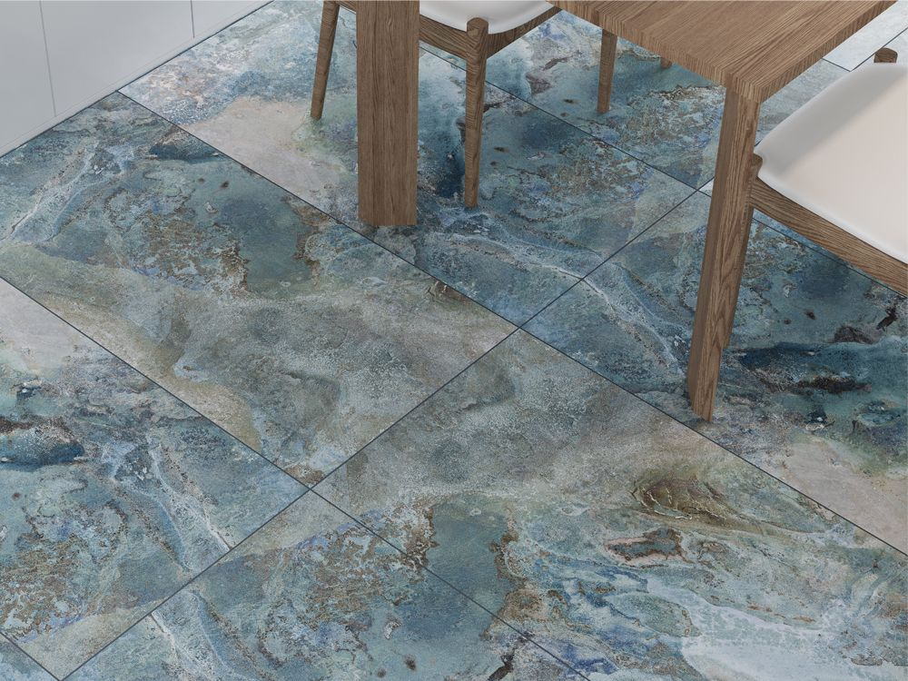 Gresie rectificata tip marmura SG Mercan Lappato 60x120, albastru, finisaj mat [4]