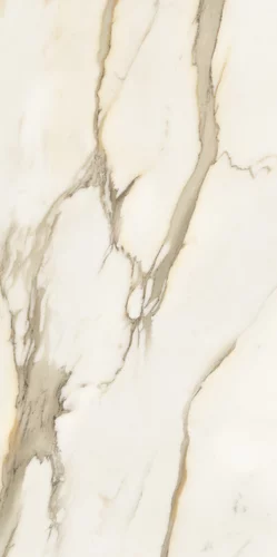 Gresie rectificata tip marmura Warm Wind Gold 59.8 x 119.8, alb, finisaj lucios [2]