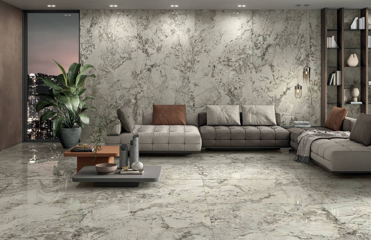 Gresie rectificata tip marmura, Anima Wonder Glacier 60X120cm, alb, finisaj lmat [5]