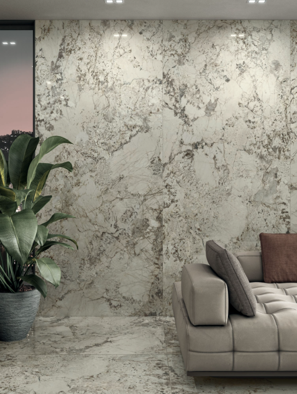 Gresie rectificata tip marmura, Anima Wonder Glacier 60X120cm, alb, finisaj lmat [4]