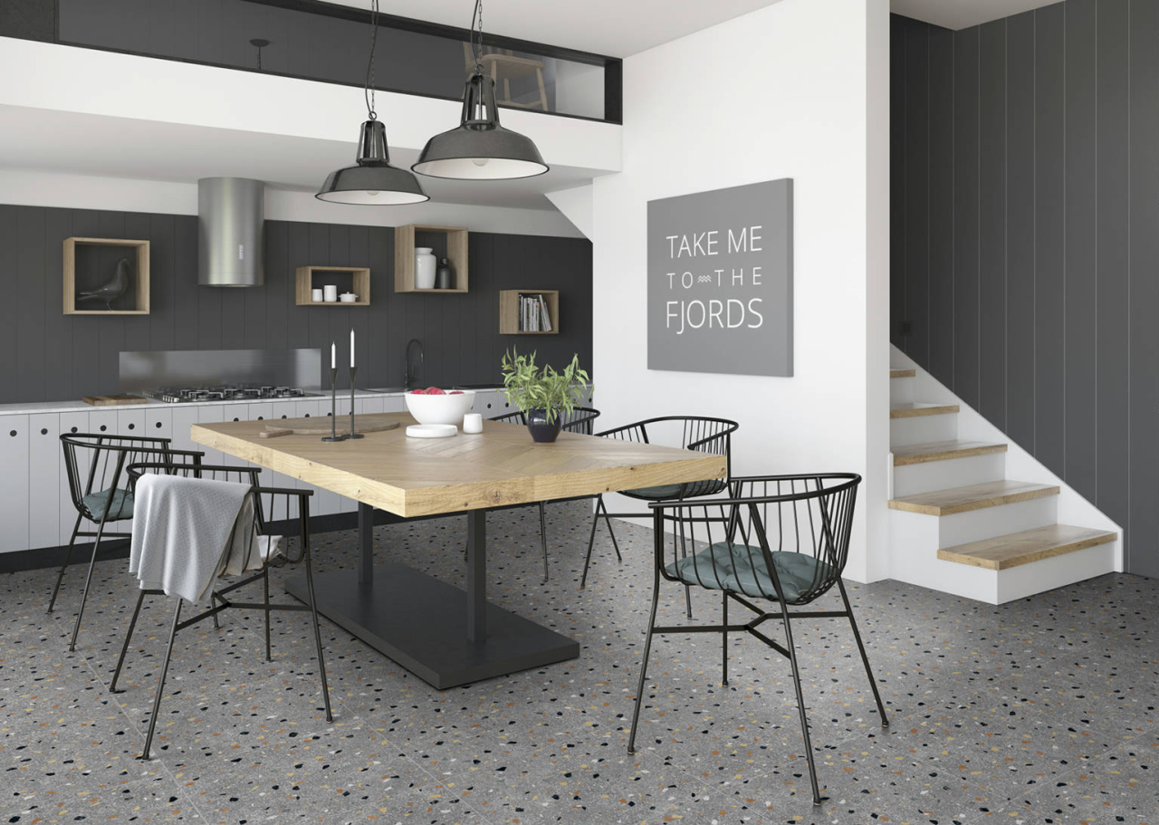 Gresie rectificata tip piatra, Galaxy Gris 59.6x59.6 cm, gri, finisaj mat [4]