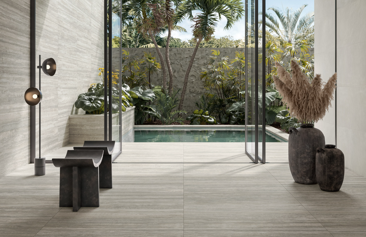 Gresie rectificata, antiderapanta, Iconica Verso Silver 60X120cm, gri, finisaj mat [5]