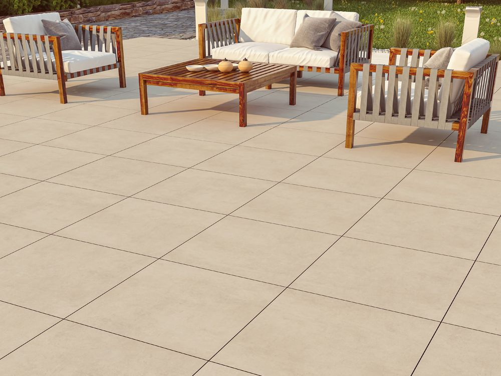 Gresie tip ciment, Sg Ark Ivory Rec 1. 60x60x0.7 cm, rectificata, portelanata, bej, finisaj mat [2]