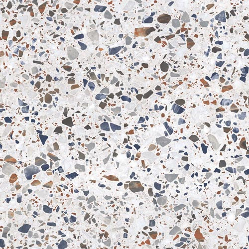 Gresie tip ciment, Terrazzo Veneto Blue 6542, 60x60 cm, rectificata, albastru, mix, finisaj mat [4]