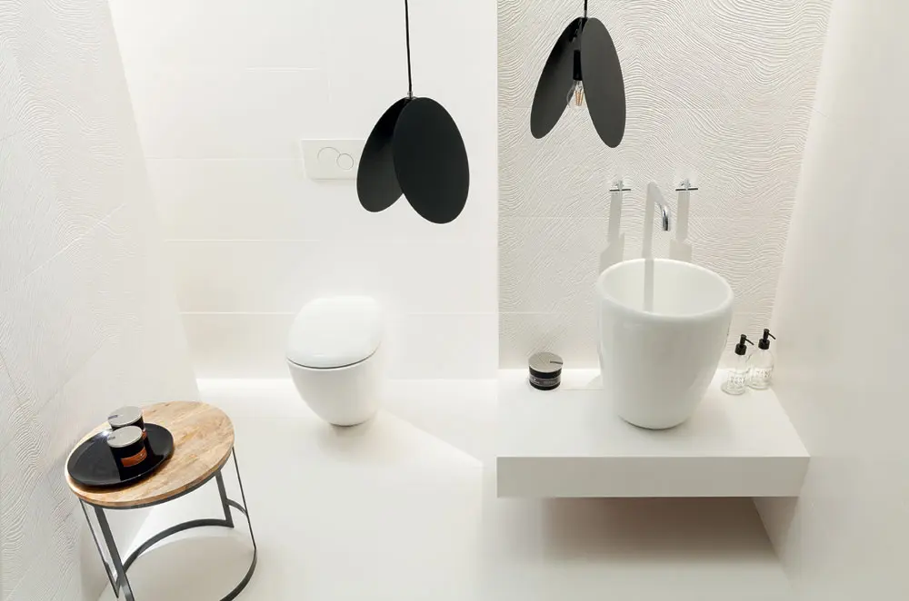 Gresie tip ciment Unit Plus White 59.8x59.8, alb, finisaj mat [2]