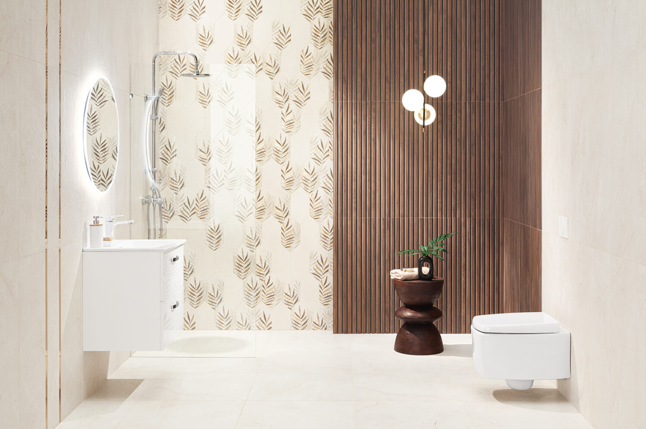 Faianta tip ciment Ventura Ivory 32.8x89.8, bej, finisaj mat [2]