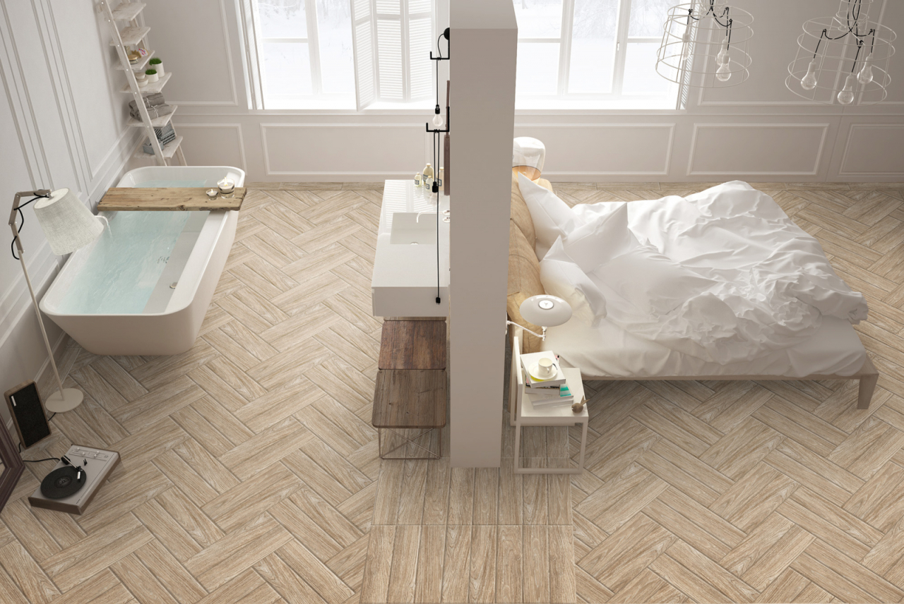 Gresie tip lemn, Jatoba Beige 8986, 15.5x60.5 cm, portelanata, bej, 1.04mp/cut [5]