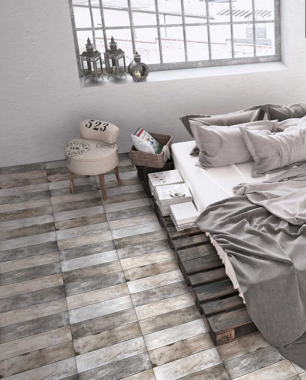 Gresie tip lemn Nostalji Grey NOS2, 30x60 cm, finisaj mat [2]