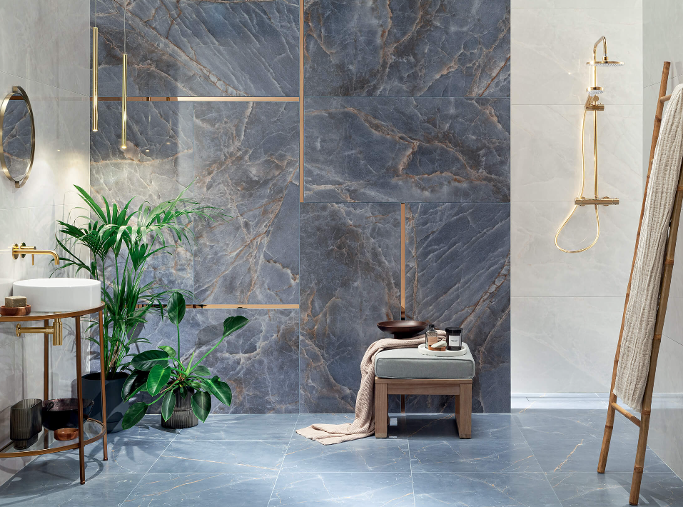 Faianta tip marmura Chic Stone White 30.8x60.8, alb, finisaj lucios [2]