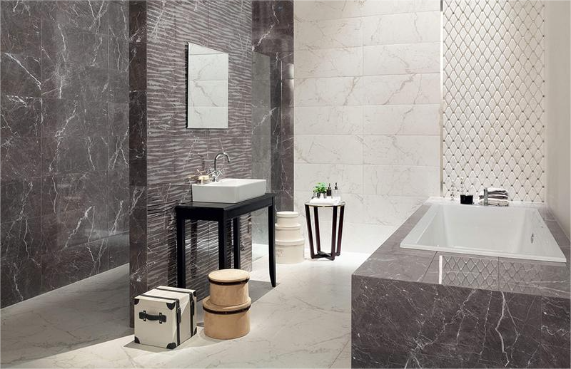 Gresie tip marmura Graniti White 59.8x59.8, alb, finisaj mat [2]