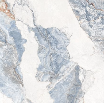 Gresie tip marmura River Crown 119.8x119.8, alb/albastru, finisaj mat [3]