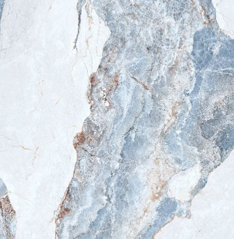 Gresie tip marmura River Crown 119.8x119.8, alb/albastru, finisaj mat [2]