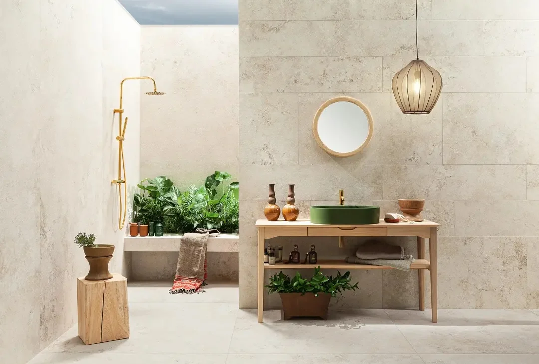 Gresie tip piatra Breccia Fara Beige 119.8x119.8, bej, finisaj mat [2]