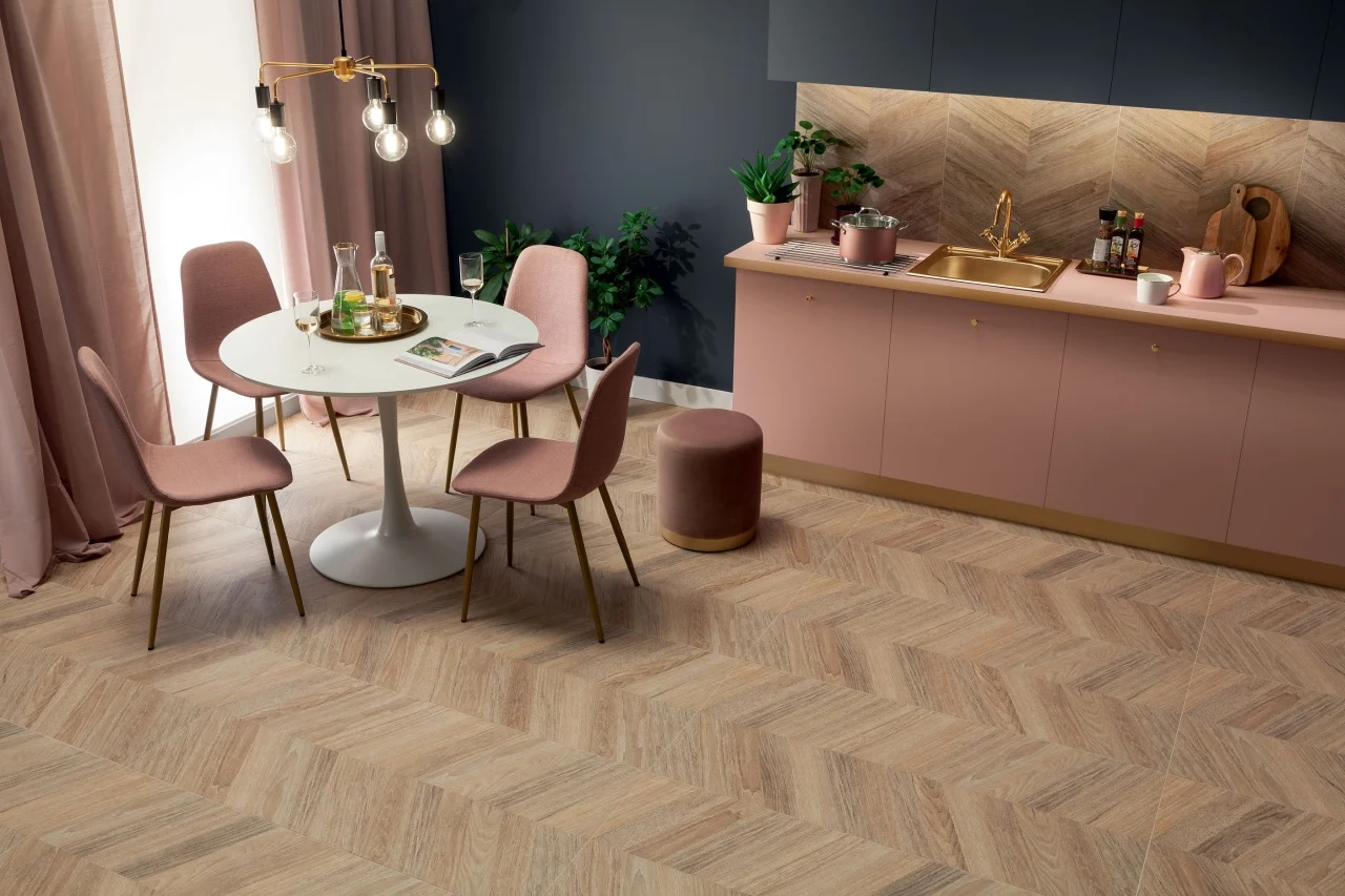 Gresie tip lemn Hass Brown 59.8x59.8, maro, finisaj mat [3]