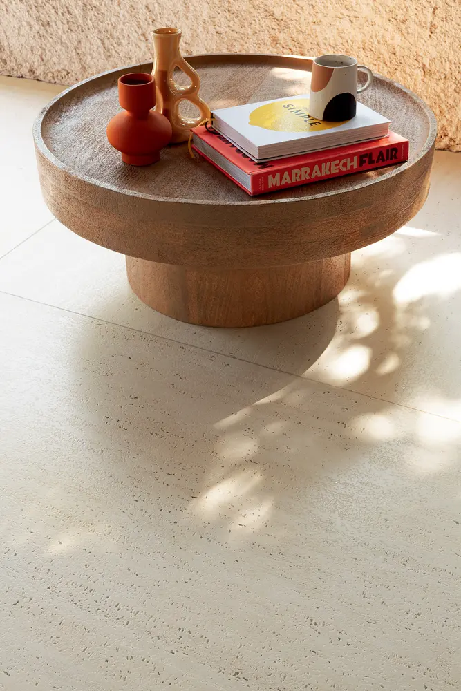 Gresie tip travertine Holiday Travertine Satinat 119.8x119.8, bej, finisaj mat [2]