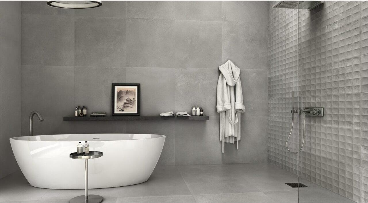 Lastra - Gresie portelanata XXL rectificata tip ciment Tribeca Perla, 120x260 cm, gri, finisaj mat [3]