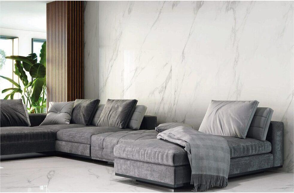 Lastra - Gresie portelanata XXL rectificata tip marmura Always Natural, 120x260 cm, alb, finisaj lucios [2]