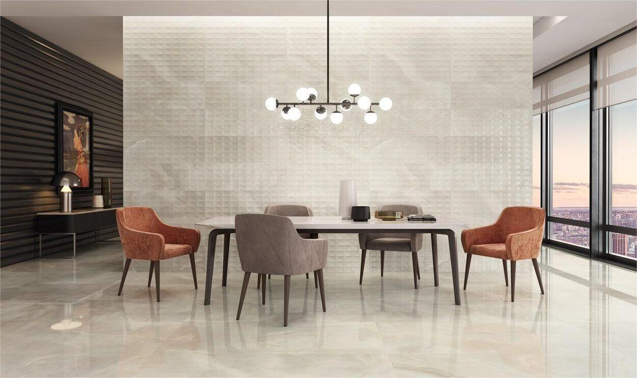 Lastra - Gresie portelanata XXL rectificata tip marmura Avalon Marfil, 120x260 cm, bej, finisaj lucios [2]