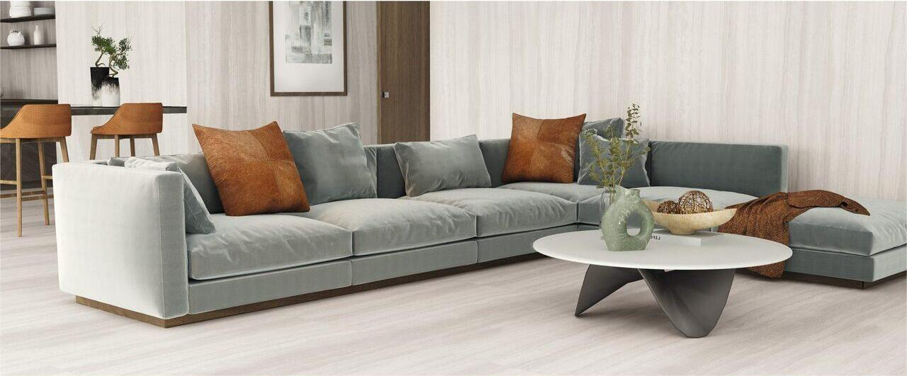 Lastra - Gresie portelanata XXL rectificata tip marmura Belladona Chiaro Natural, 120x260 cm, bej, finisaj mat [2]