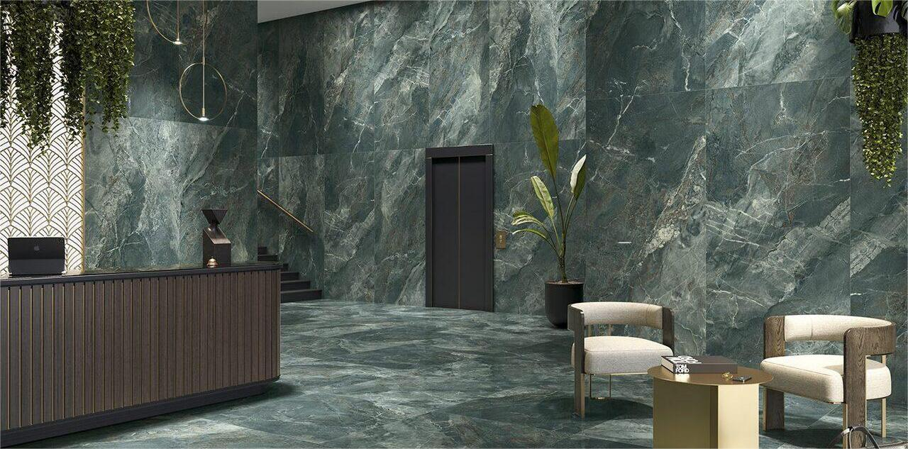 Lastra - Gresie portelanata XXL rectificata tip marmura Murano, 120x260 cm, gri, finisaj lucios [2]