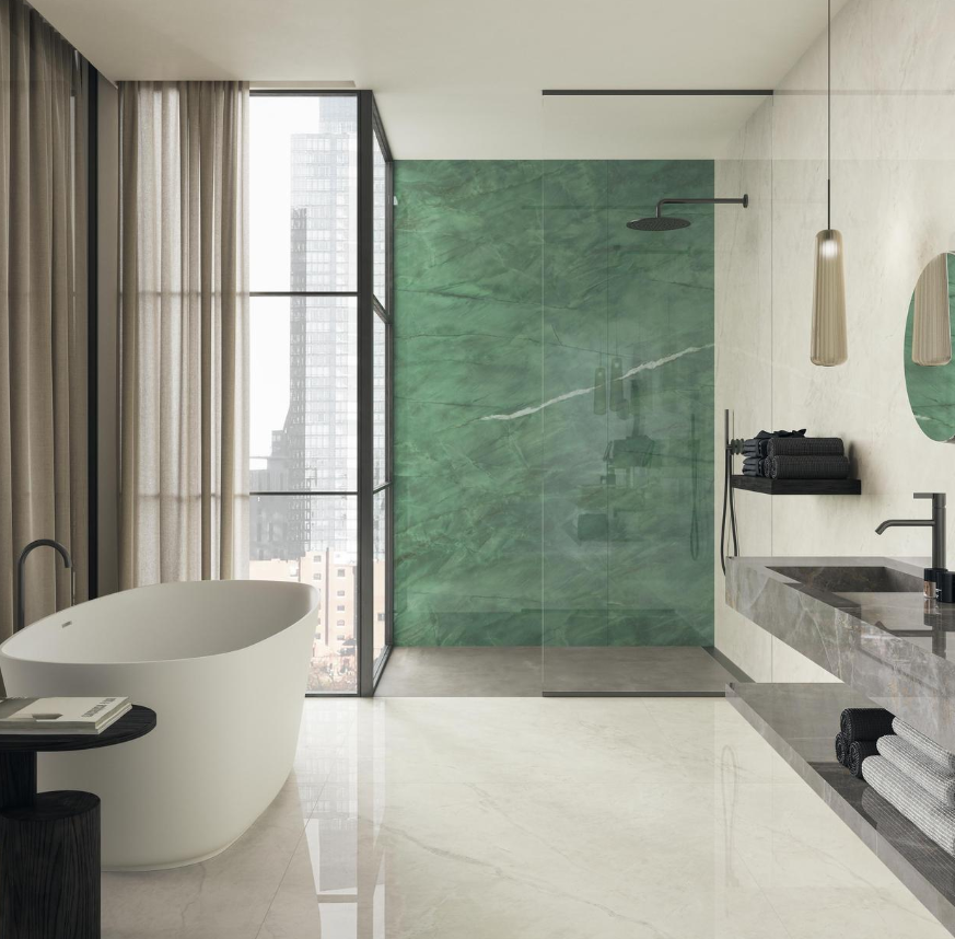 Lastra - Gresie portelanata XXL tip marmura Marvel Gala Exotic Green AGX4, 120x278 cm, verde, finisaj lucios [7]