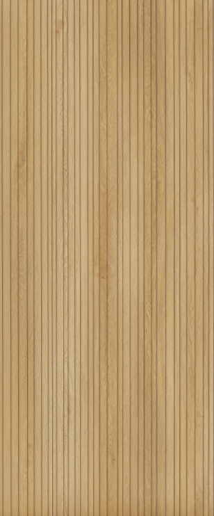 Panou de perete tip riflaj, SPC Fluted Oak Beatrice WMSLS 205, 117.5x280 cm, bej [2]