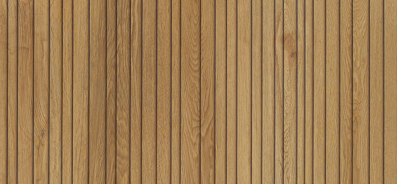 Panou de perete tip riflaj, SPC Fluted Oak Burbon WMSLS 208, 117.5x280 cm, maro [3]