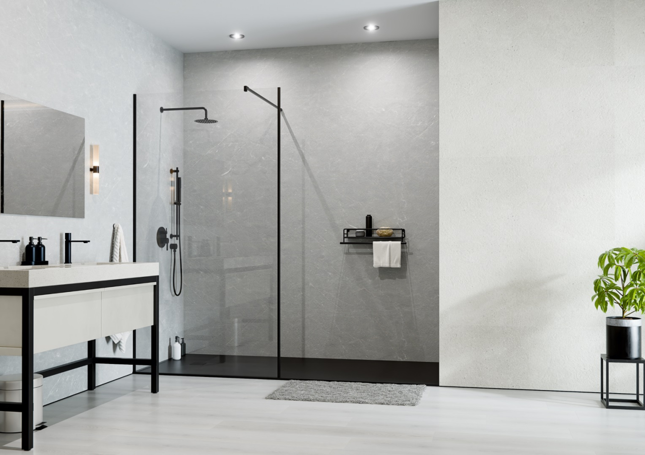 Panou de perete SPC Massi Raw Concrete White WMS 503C, 117.5x280 cm, gri-bej [5]